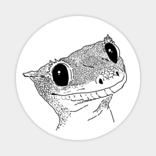 Crested Gecko Sketch, Crestie Drawing, Gecko Lover, Lizard Magnet